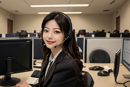 耳麦女性客服 职业形象的艺术捕捉